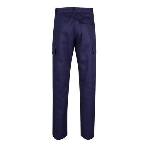 blue VL AINE. Pantalón multibolsillos de sarga (190g/m²), en algodón (20%) y poliéster (80%)