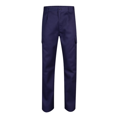 blue VL AINE. Pantalón multibolsillos de sarga (190g/m²), en algodón (20%) y poliéster (80%)