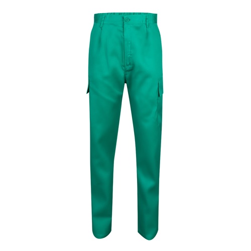 green VL AINE. Pantalón multibolsillos de sarga (190g/m²), en algodón (20%) y poliéster (80%)