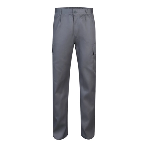 gray VL AINE. Pantalón multibolsillos de sarga (190g/m²), en algodón (20%) y poliéster (80%)