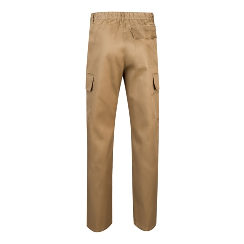 natural VL AINE. Pantalón multibolsillos de sarga (190g/m²), en algodón (20%) y poliéster (80%)