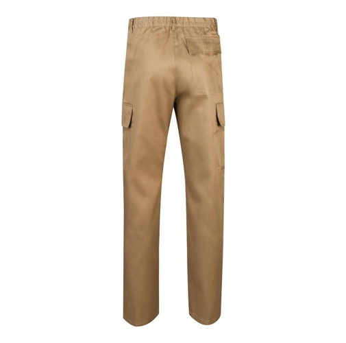 natural VL AINE. Pantalón multibolsillos de sarga (190g/m²), en algodón (20%) y poliéster (80%)