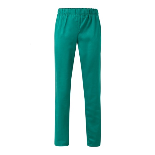green VL APHRODITE. Pantalón de sarga (190g/m²), en algodón (35%) y poliéster (65%)