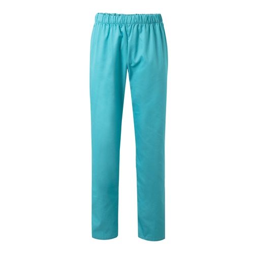 turquesa VL APHRODITE. Pantalón de sarga (190g/m²), en algodón (35%) y poliéster (65%)