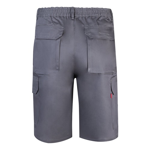 gray VL CHIONE. Bermudas en sarga multibolsillos (200g/m²), en algodón (35%) y poliéster (65%)