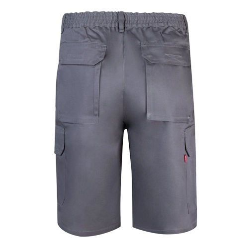 gray VL CHIONE. Bermudas en sarga multibolsillos (200g/m²), en algodón (35%) y poliéster (65%)