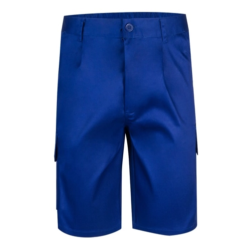 azul royal VL CHIONE. Bermudas en sarga multibolsillos (200g/m²), en algodón (35%) y poliéster (65%)