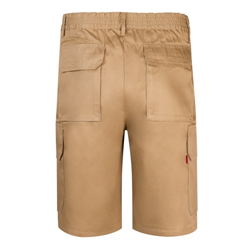 natural VL CHIONE. Bermudas en sarga multibolsillos (200g/m²), en algodón (35%) y poliéster (65%)