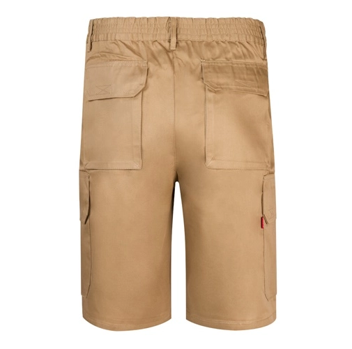 natural VL CHIONE. Bermudas en sarga multibolsillos (200g/m²), en algodón (35%) y poliéster (65%)