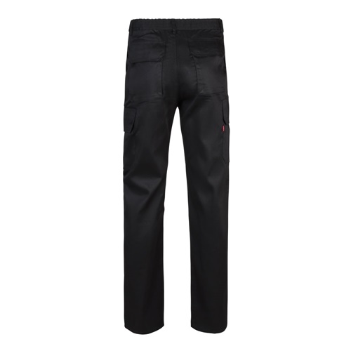 black VL MABON. Pantalón multibolsillos de sarga (200g/m²), en algodón (35%) y poliéster (65%)