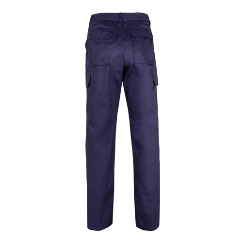 blue VL MABON. Pantalón multibolsillos de sarga (200g/m²), en algodón (35%) y poliéster (65%)