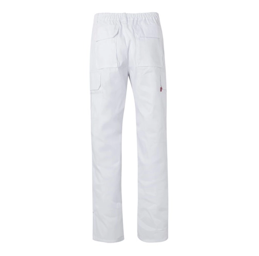 white VL MABON. Pantalón multibolsillos de sarga (200g/m²), en algodón (35%) y poliéster (65%)