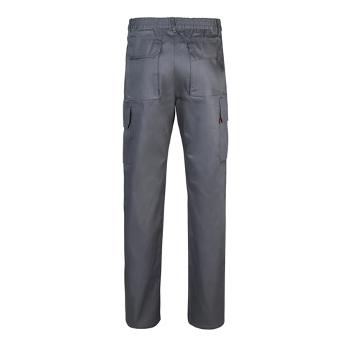 gray VL MABON. Pantalón multibolsillos de sarga (200g/m²), en algodón (35%) y poliéster (65%)