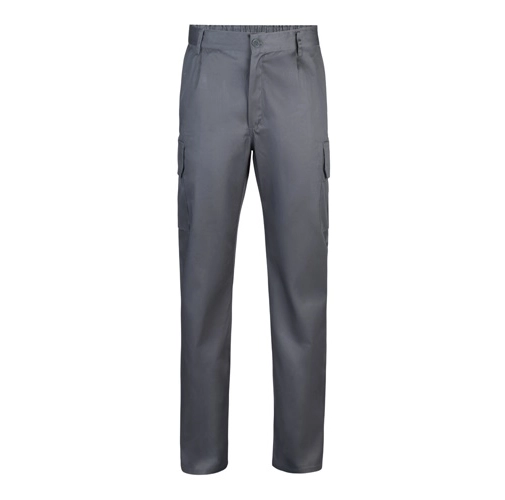 gray VL MABON. Pantalón multibolsillos de sarga (200g/m²), en algodón (35%) y poliéster (65%)
