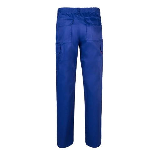 azul royal VL MABON. Pantalón multibolsillos de sarga (200g/m²), en algodón (35%) y poliéster (65%)