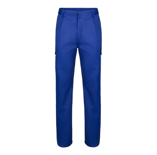 azul royal VL MABON. Pantalón multibolsillos de sarga (200g/m²), en algodón (35%) y poliéster (65%)