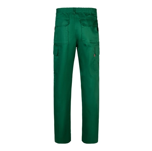 verde oscuro VL MABON. Pantalón multibolsillos de sarga (200g/m²), en algodón (35%) y poliéster (65%)