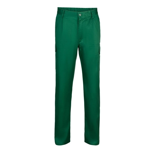 verde oscuro VL MABON. Pantalón multibolsillos de sarga (200g/m²), en algodón (35%) y poliéster (65%)