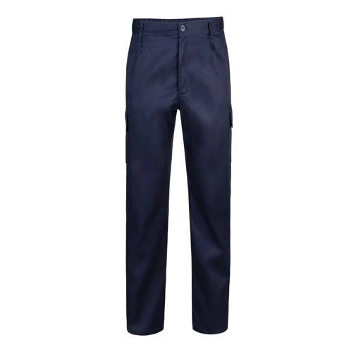 azul marino VL MABON. Pantalón multibolsillos de sarga (200g/m²), en algodón (35%) y poliéster (65%)