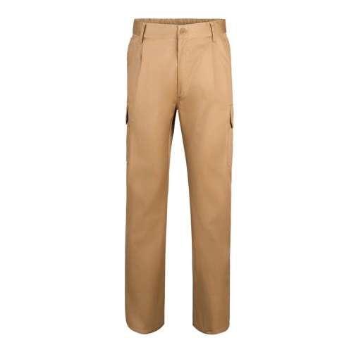 natural VL MABON. Pantalón multibolsillos de sarga (200g/m²), en algodón (35%) y poliéster (65%)