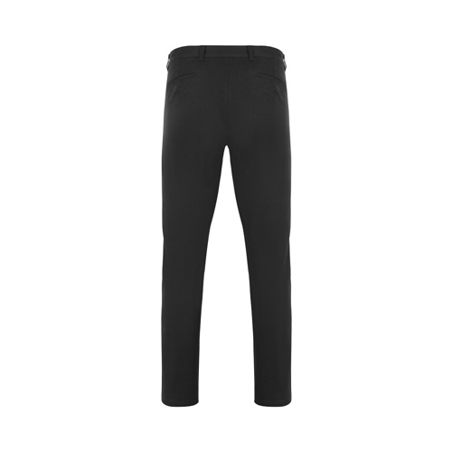 black VL VISHNU. Pantalón chino unisex elástico (260g/m²), en algodón (98%) y elastano (2%)