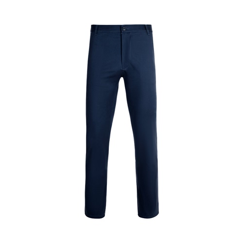 azul marino VL VISHNU. Pantalón chino unisex elástico (260g/m²), en algodón (98%) y elastano (2%)
