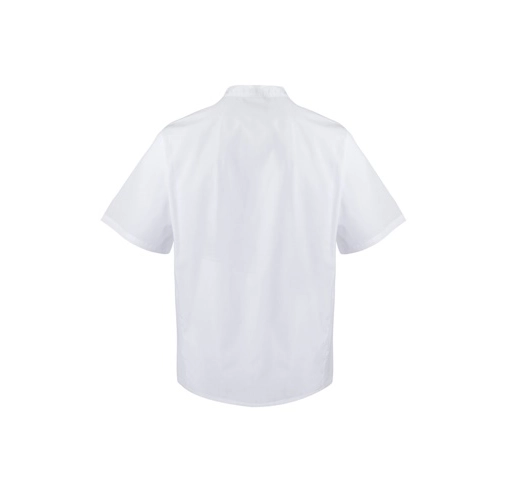 VL DURGA. Chaqueta de cocina de manga corta en popelina (110 g/m²) de algodón (35%) y poliéster (65%)