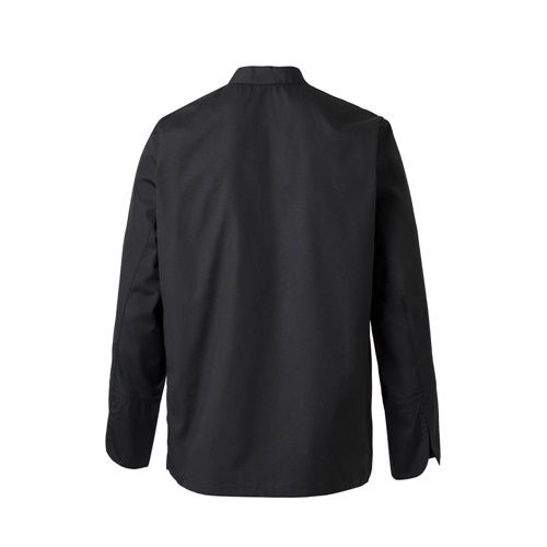 black VL KALI. Chaqueta de cocina de manga larga (175g/m²), en algodón (35%) y poliéster (65%)