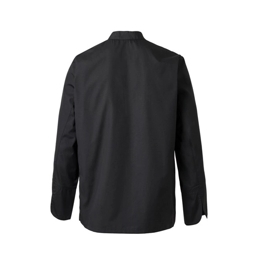 black VL KALI. Chaqueta de cocina de manga larga (175g/m²), en algodón (35%) y poliéster (65%)