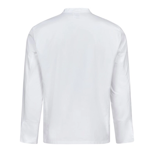white VL KALI. Chaqueta de cocina de manga larga (175g/m²), en algodón (35%) y poliéster (65%)
