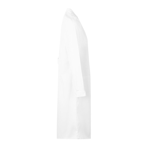 white VL RAMA. Bata de manga larga en sarga (175g/m²), en sarga de algodón (35%) y poliéster (65%)