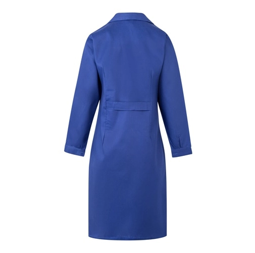 azul royal VL RAMA. Bata de manga larga en sarga (175g/m²), en sarga de algodón (35%) y poliéster (65%)