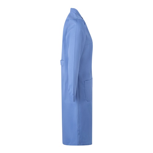 azul pastel VL RAMA. Bata de manga larga en sarga (175g/m²), en sarga de algodón (35%) y poliéster (65%)