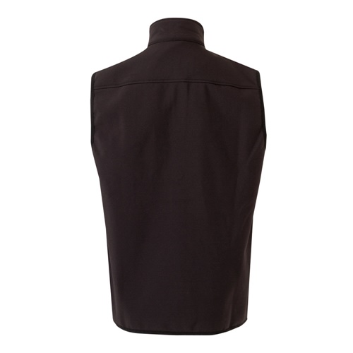 black VL VARUNA. Chaleco soft shell (280g/m²), con forro polar, en poliéster (94%) y elastano (6%)