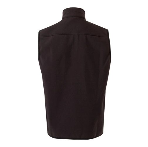 black VL VARUNA. Chaleco soft shell (280g/m²), con forro polar, en poliéster (94%) y elastano (6%)