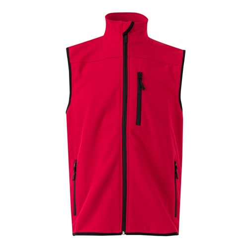 red VL VARUNA. Chaleco soft shell (280g/m²), con forro polar, en poliéster (94%) y elastano (6%)