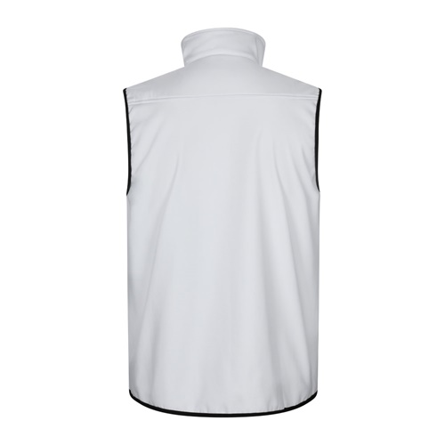 white VL VARUNA. Chaleco soft shell (280g/m²), con forro polar, en poliéster (94%) y elastano (6%)