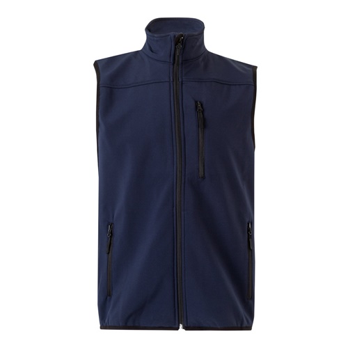 azul marino VL VARUNA. Chaleco soft shell (280g/m²), con forro polar, en poliéster (94%) y elastano (6%)