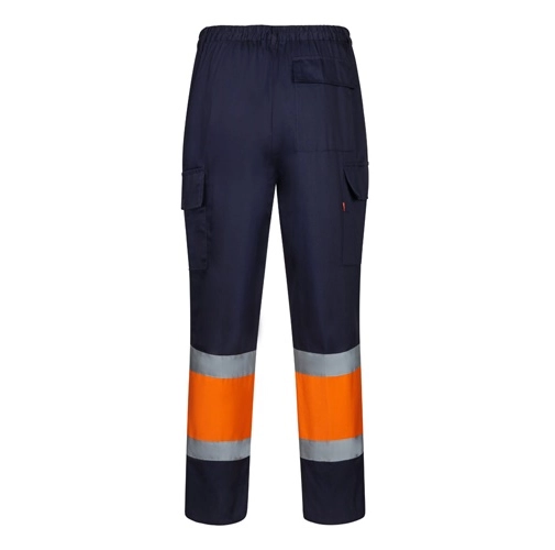 azul marino VL ARTEMIS. Two-colour twill trousers (190g/m²), made of cotton (20%) and polyester (80%)