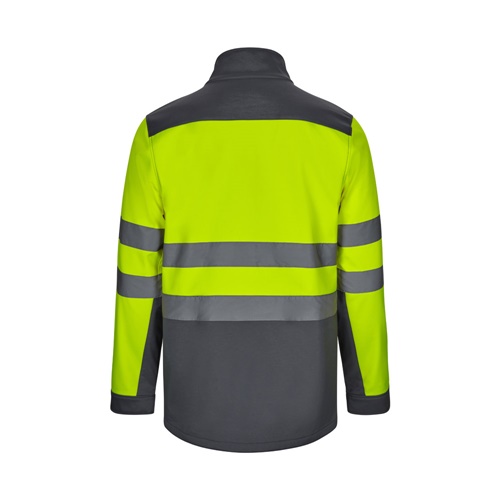 gray VL HESTIA. Chaqueta soft shell bicolor (280 g/m²), con forro polar y membrana de TPU, en poliéster (96%) y elastano (4%)