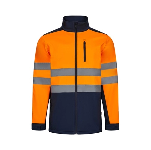 VL HESTIA LARGE. Chaqueta soft shell bicolor (280g/m²), con forro polar y membrana de TPU, en poliéster (96%) y elastano (4%)