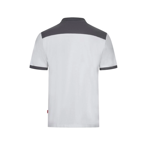 VL VELES. Polo de piqué elástico bicolor (200g/m²) con manga corta, en poliéster (96%) y elastano (4%)