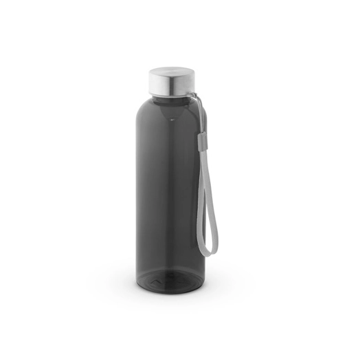 black ENDERS M. Botella PET reciclado (100% rPET) con acabado translúcido brillante 600 ml