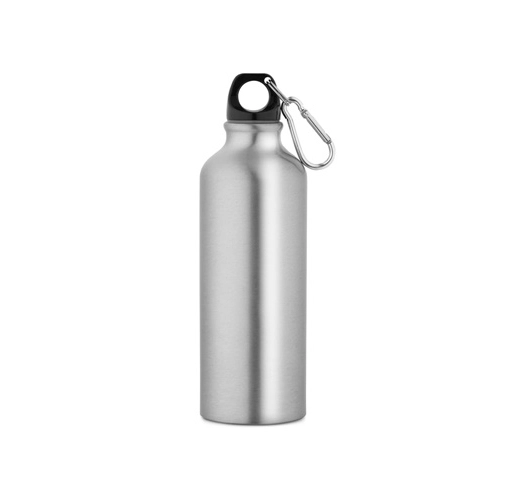 cromado satinado RE-LANDSCAPE M. Botella de aluminio reciclado con mosquetón 530 mL