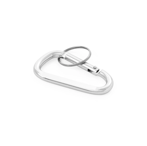 cromado MATTHEW. Mosquetón de aluminio con argolla