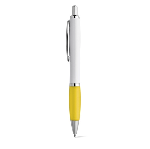 MOVE. Bolígrafo fabricado en ABS blanco con clip metálico