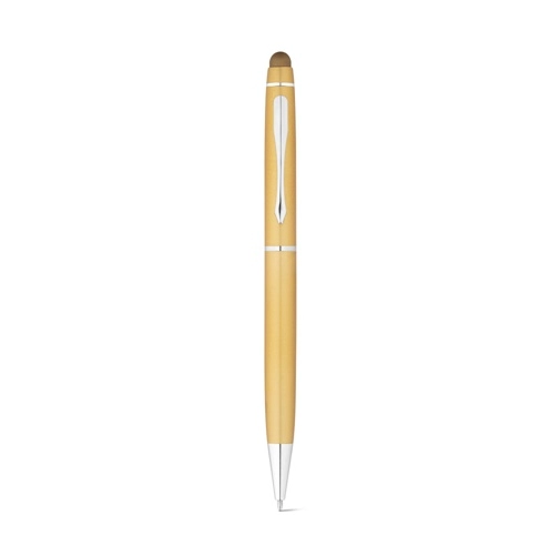 dorado satinado JULIE. Bolígrafo de aluminio reciclado (100% rAL) con punta táctil