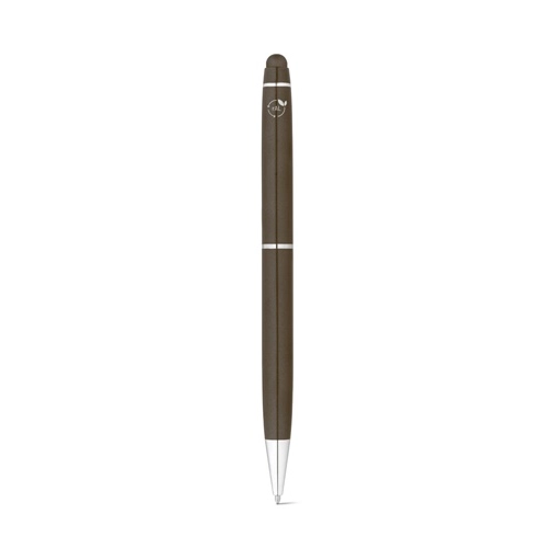 gun metal JULIE. Bolígrafo de aluminio reciclado (100% rAL) con punta táctil