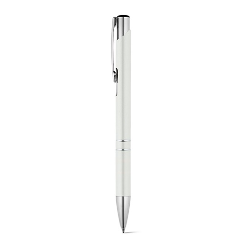 white BETA BK. Bolígrafo de aluminio con clip