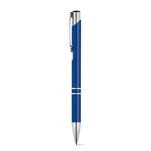 azul royal BETA BK. Bolígrafo de aluminio con clip